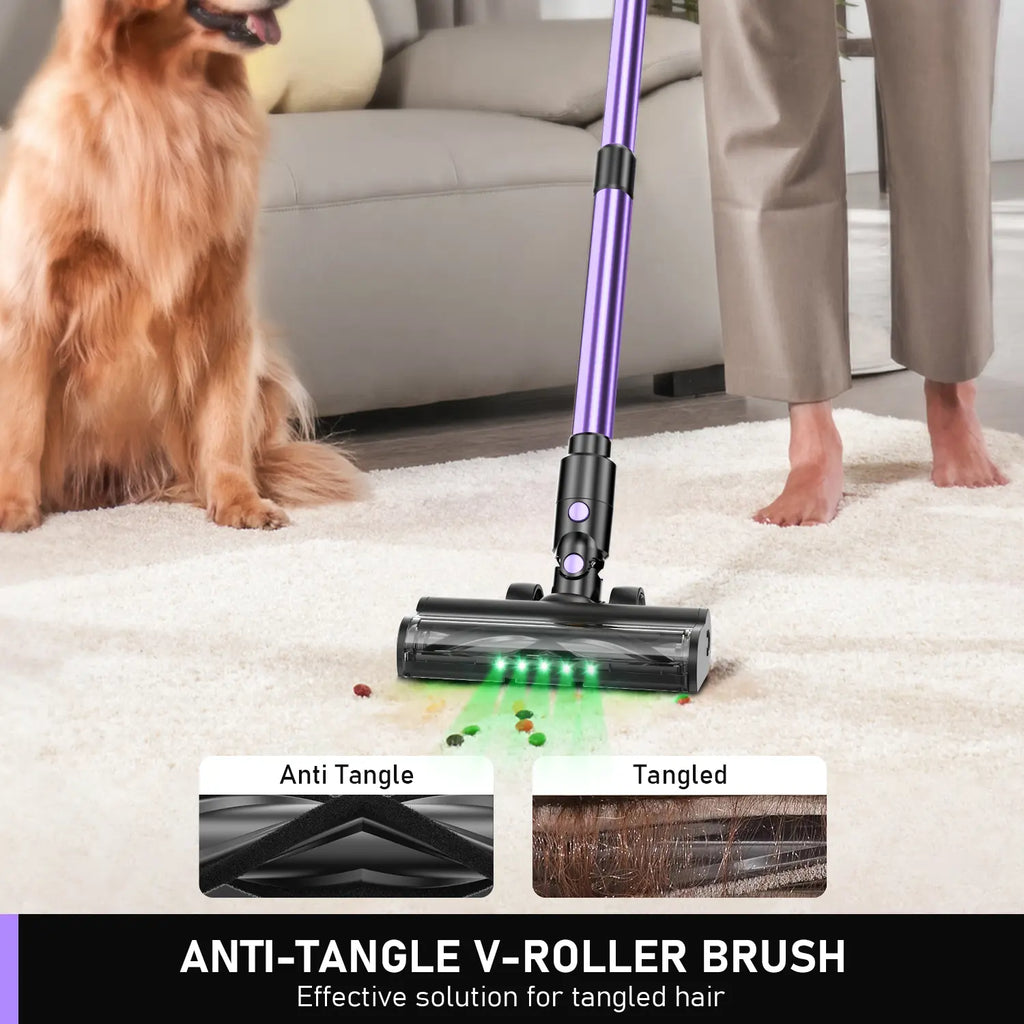Cordless Battery Powered Vacuum Cleaner, Super Power Suction, 2200Mah Battery, 10-In-1 Lightweight Design, Ideal for Home & Low-Pile Carpets