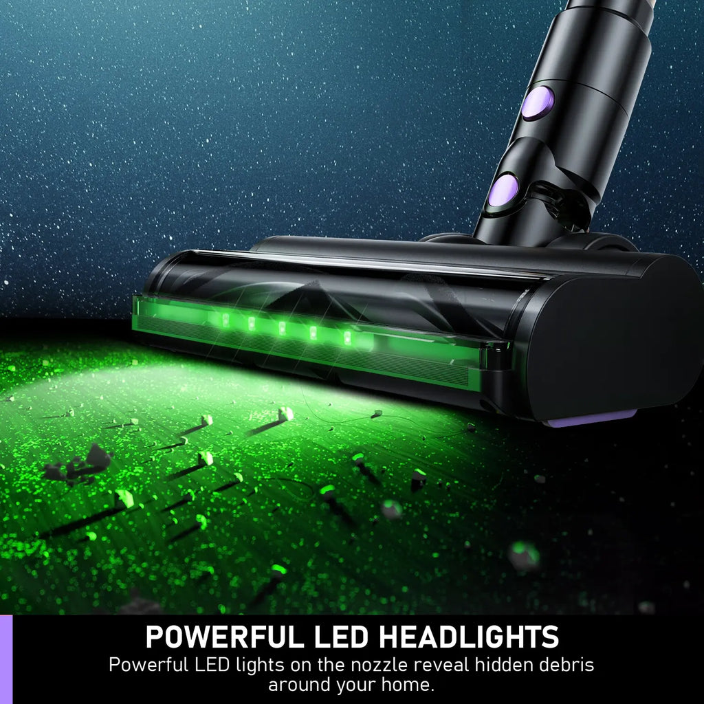 Cordless Battery Powered Vacuum Cleaner, Super Power Suction, 2200Mah Battery, 10-In-1 Lightweight Design, Ideal for Home & Low-Pile Carpets