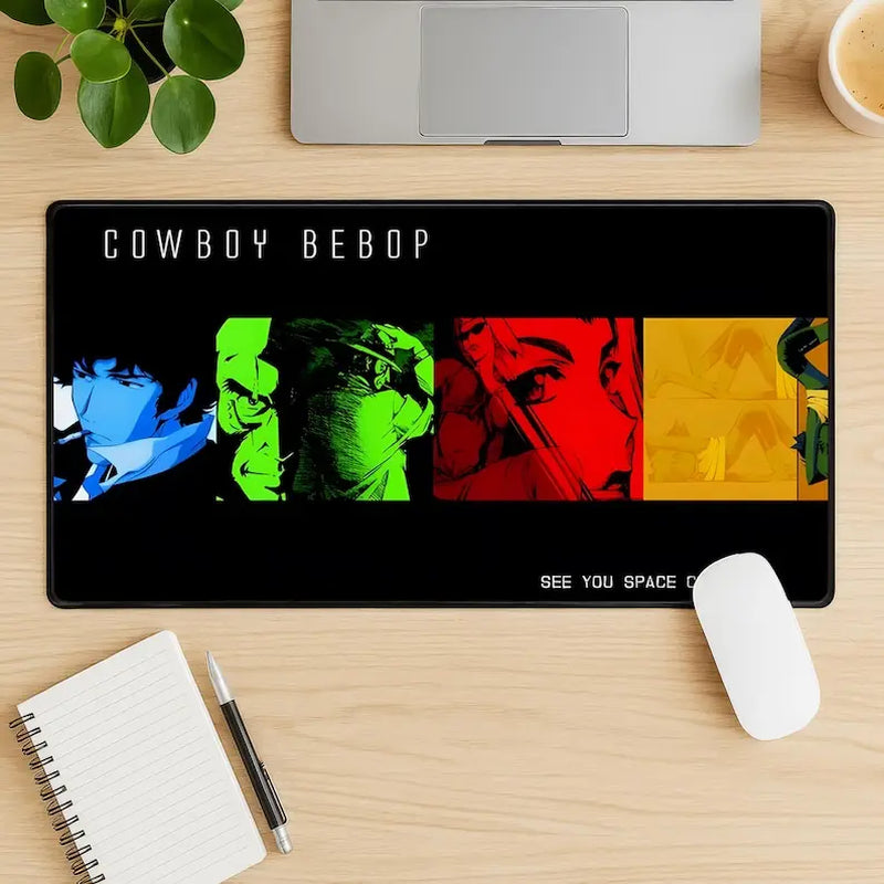 Cowboy Bebop See You Space Deskmat, Retro Anime Gaming Pad, Anime Fan Gift