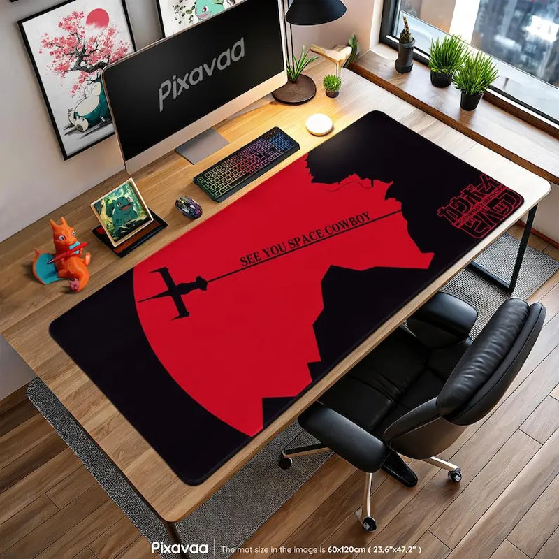 Cowboy Bebop See You Space Deskmat, Retro Anime Gaming Pad, Anime Fan Gift