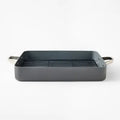 15.74" Aluminum Ceramic Roasting Pan Dark Gray - Figmint
