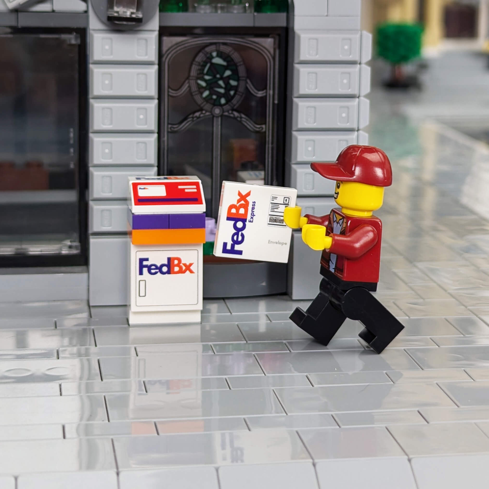 FedBx Express Envelope -  Custom Printed Using LEGO® Parts - (2 x 2 Tile)